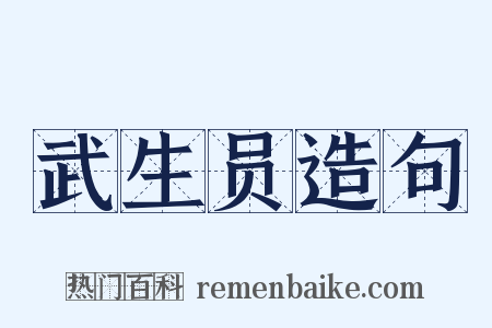 武生员造句是什么意思的图片